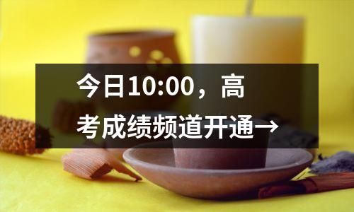 今日10:00,高考成绩频道开通→