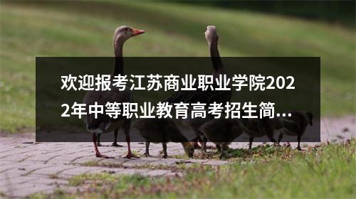 欢迎报考江苏商业职业学院2022年中等职业教育高考招生简章