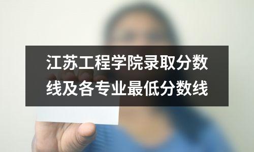 江苏工程学院录取分数线及各专业最低分数线