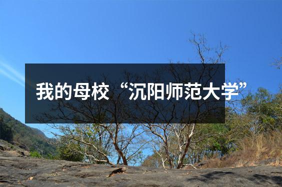 我的母校“沉阳师范大学”
