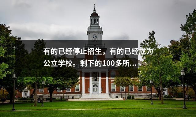 有的已经停止招生,有的已经成为公立学校。剩下的100多所学校怎么办?