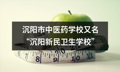 沉阳市中医药学校又名“沉阳新民卫生学校”
