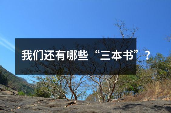 我们还有哪些“三本书”?