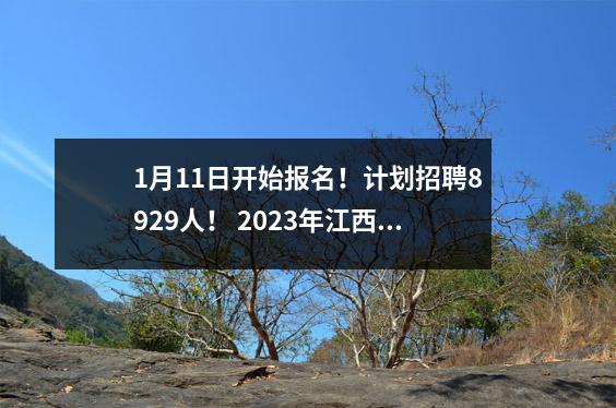 1月11日开始报名!计划招聘8929人! 2023年江西省统考公告来了