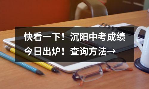 快看一下!沉阳中考成绩今日出炉!查询方法→