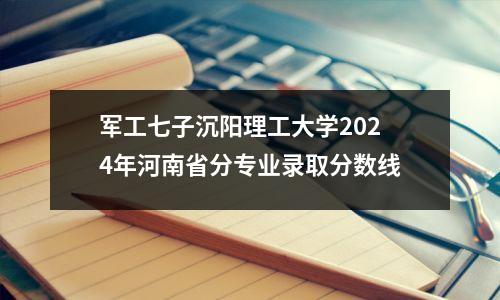 军工七子沉阳理工大学2024年河南省分专业录取分数线