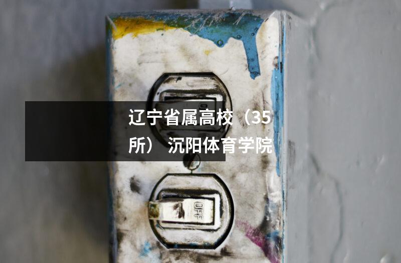 辽宁省属高校(35所) 沉阳体育学院