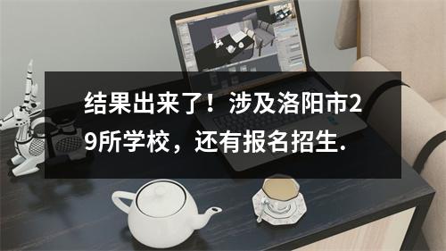 结果出来了!涉及洛阳市29所学校,还有报名招生.