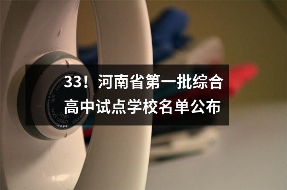 33!河南省第一批综合高中试点学校名单公布