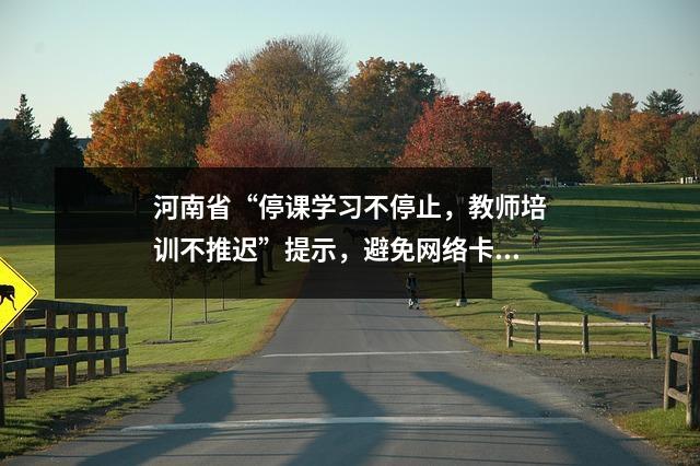 河南省“停课学习不停止，教师培训不推迟”提示，避免网络卡顿！