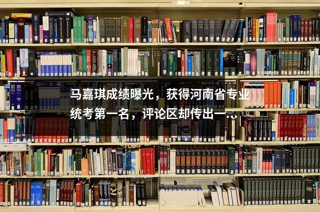 马嘉琪成绩曝光,获得河南省专业统考第一名,评论区却传出一股酸味