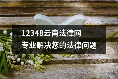12348云南法律网专业解决您的法律问题