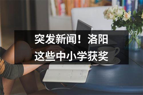 突发新闻!洛阳这些中小学获奖