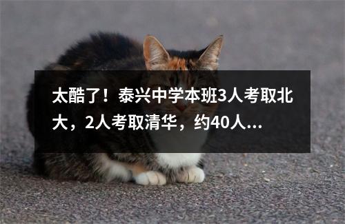 太酷了!泰兴中学本班3人考取北大,2人考取清华,约40人考取“985”