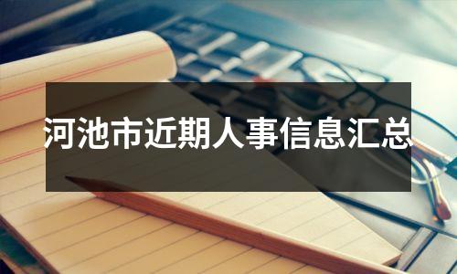 河池市近期人事信息汇总