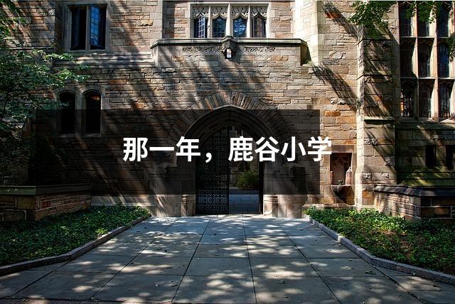 那一年,鹿谷小学