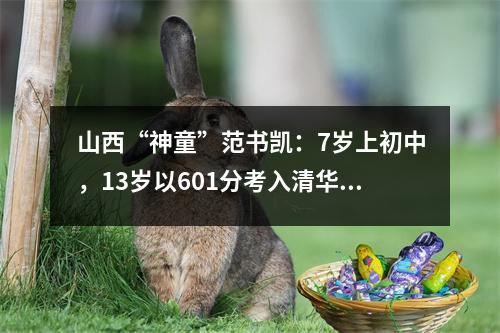山西“神童”范书凯:7岁上初中,13岁以601分考入清华大学,他现在的情况如何?