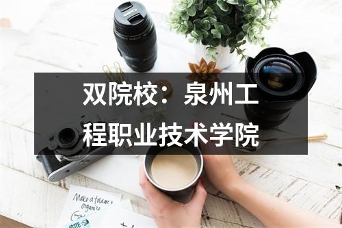 双院校:泉州工程职业技术学院