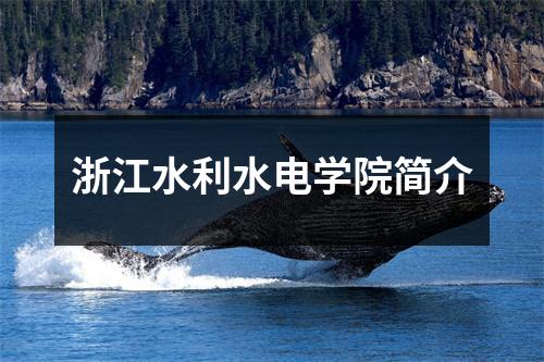 浙江水利水电学院简介