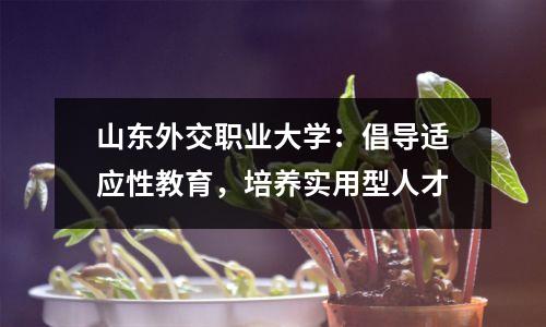 山东外交职业大学:倡导适应性教育,培养实用型人才