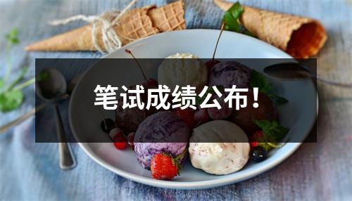 笔试成绩公布!