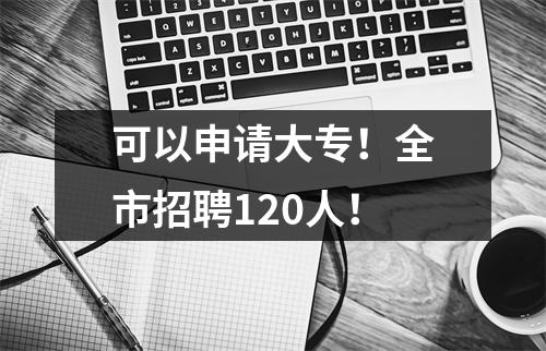 可以申请大专!全市招聘120人!