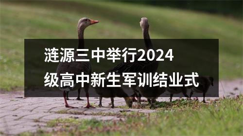 涟源三中举行2024级高中新生军训结业式