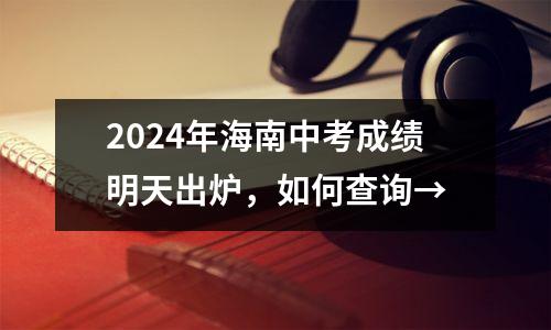 2024年海南中考成绩明天出炉,如何查询→