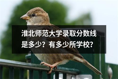 淮北师范大学录取分数线是多少?有多少所学校?