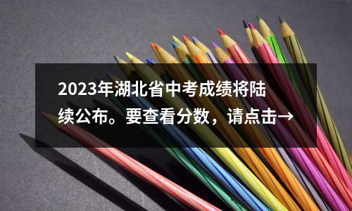 2023年湖北省中考成绩将陆续公布。要查看分数,请点击→