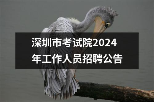 深圳市考试院2024年工作人员招聘公告