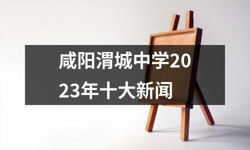 咸阳渭城中学2023年十大新闻