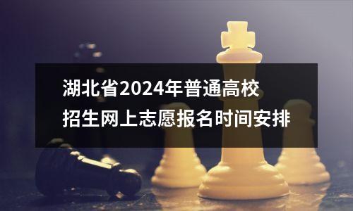 湖北省2024年普通高校招生网上志愿报名时间安排