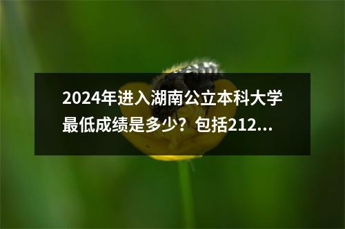 2024年进入湖南公立本科大学最低成绩是多少?包括2123个录取分数