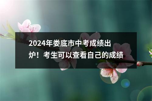 2024年娄底市中考成绩出炉!考生可以查看自己的成绩
