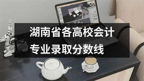 湖南省各高校会计专业录取分数线