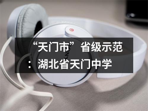 “天门市”省级示范:湖北省天门中学