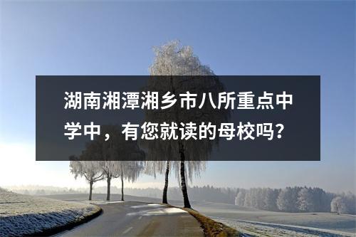 湖南湘潭湘乡市八所重点中学中,有您就读的母校吗?