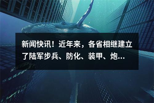 新闻快讯!近年来,各省相继建立了陆军步兵、防化、装甲、炮兵等院校。