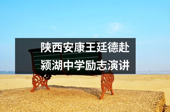 陕西安康王廷德赴颍湖中学励志演讲