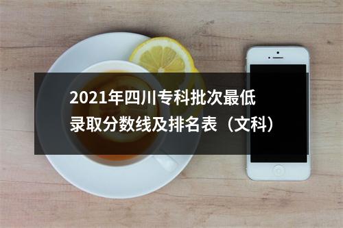 2021年四川专科批次最低录取分数线及排名表(文科)