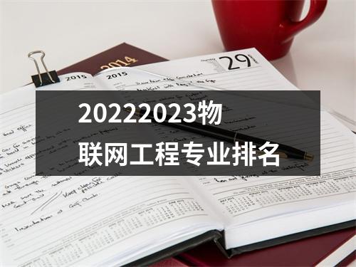 20222023物联网工程专业排名