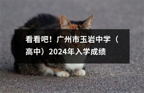 看看吧!广州市玉岩中学(高中)2024年入学成绩