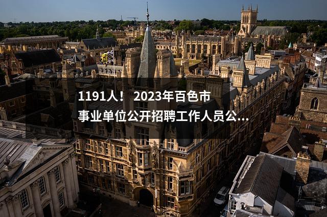 1191人! 2023年百色市事业单位公开招聘工作人员公告已发布,3月20日开始报名