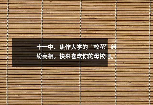 十一中、焦作大学的“校花”纷纷亮相。快来喜欢你的母校吧。