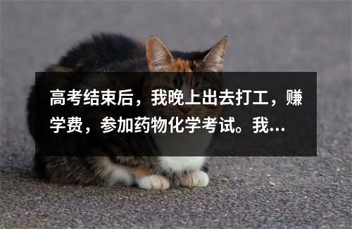 高考结束后,我晚上出去打工,赚学费,参加药物化学考试。我希望将来能够帮助更多的人。