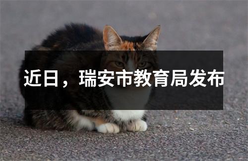 近日,瑞安市教育局发布