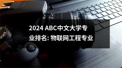 2024 ABC中文大学专业排名: 物联网工程专业