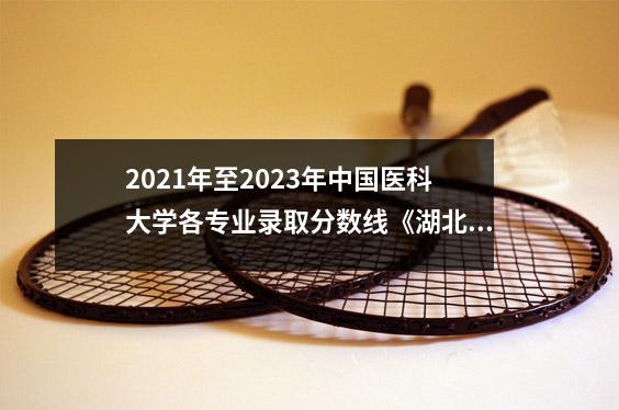 2021年至2023年中国医科大学各专业录取分数线《湖北省》