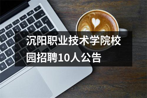 沉阳职业技术学院校园招聘10人公告